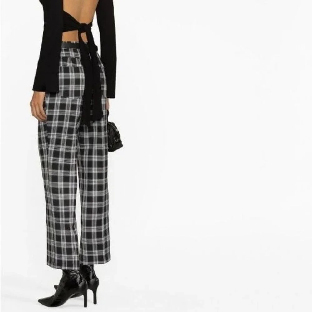 Reformation Pants Franklin‎ Checkered Checked Career Trousers Sz 2